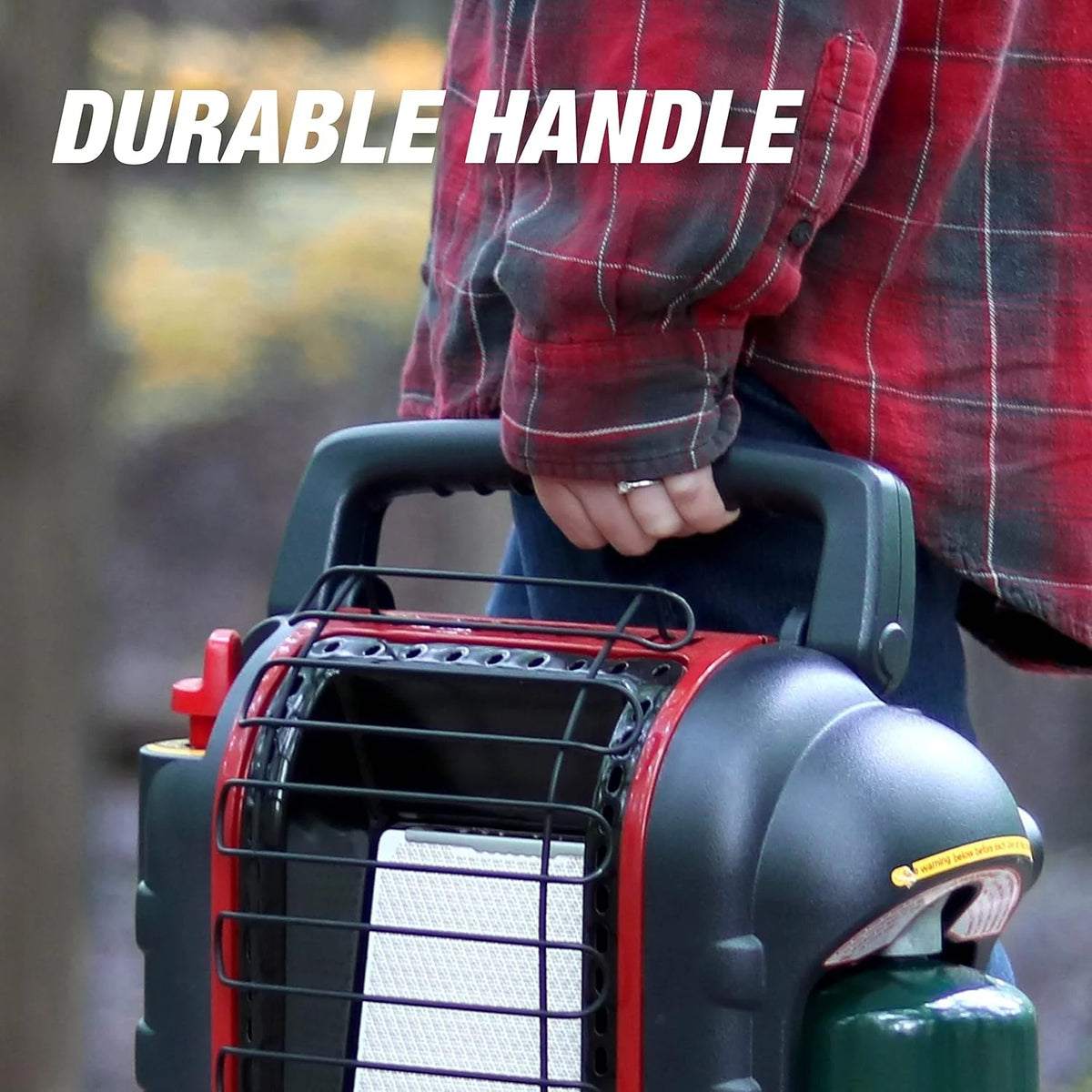 Portable Propane Radiant Heater, 4,000-9,000 BTU, for campers, workshops, patios, and more
