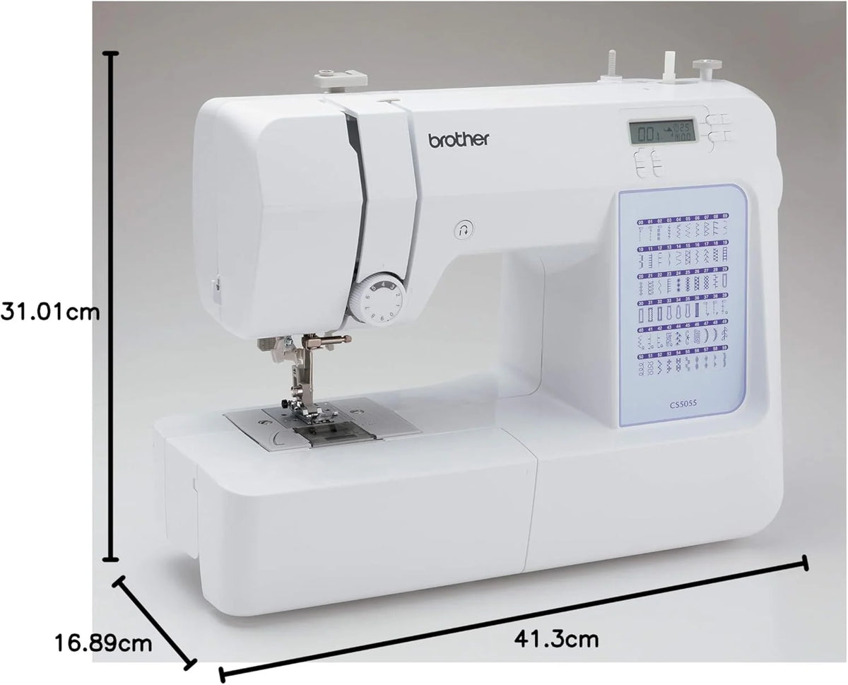 Brother CS5055 computerized sewing machine, 60 built-in stitches, LCD display