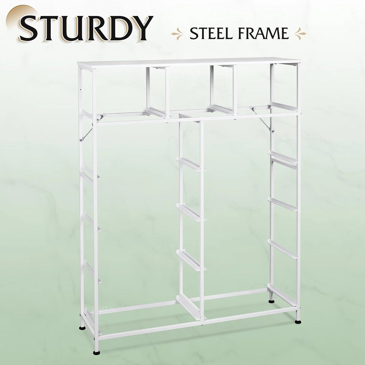 Storage Organizer Unit with 11 Fabric Bins, Storage Drawers Organizer with Steel Frame, Tall Storage Tower Organizaton