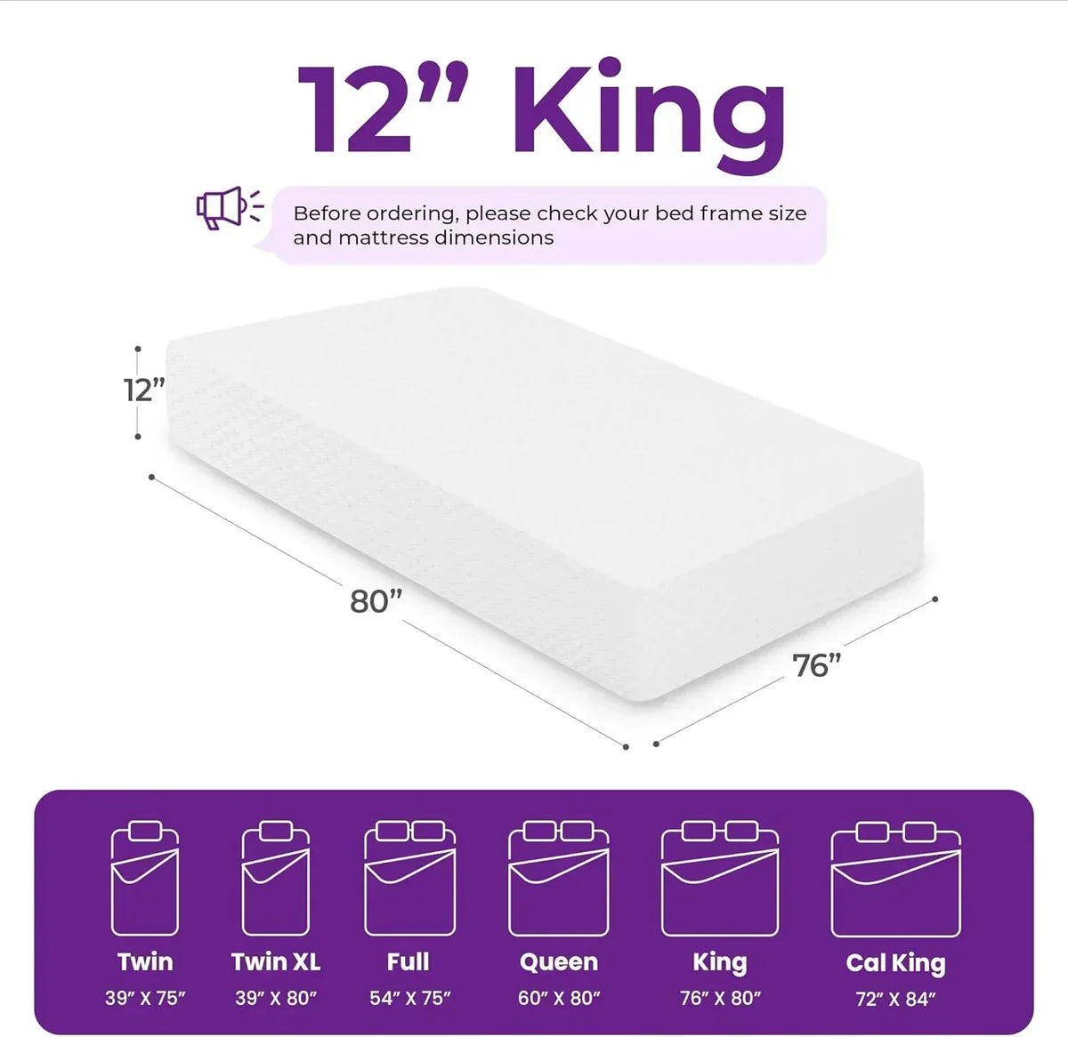 GAESTE 8-inch Fully Cooling Gel Memory Foam Mattress Mattress-in-a-Box
