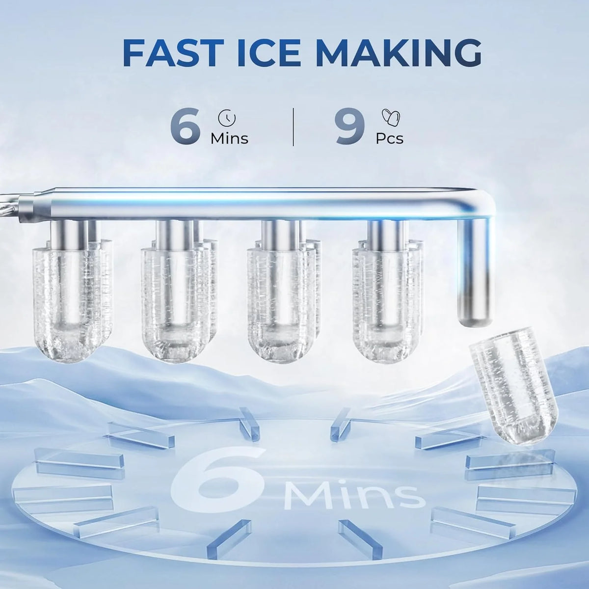 EUHOMY Nugget Ice Maker Countertop, Ready in 8 Mins, 35lbs/24H, Self-Cleaning, Portable Ice Makers Machine with Ice Scoop & Basket, Sonic Ice Maker with Chewable Pellet Ice for Home/Party/RV/Camping