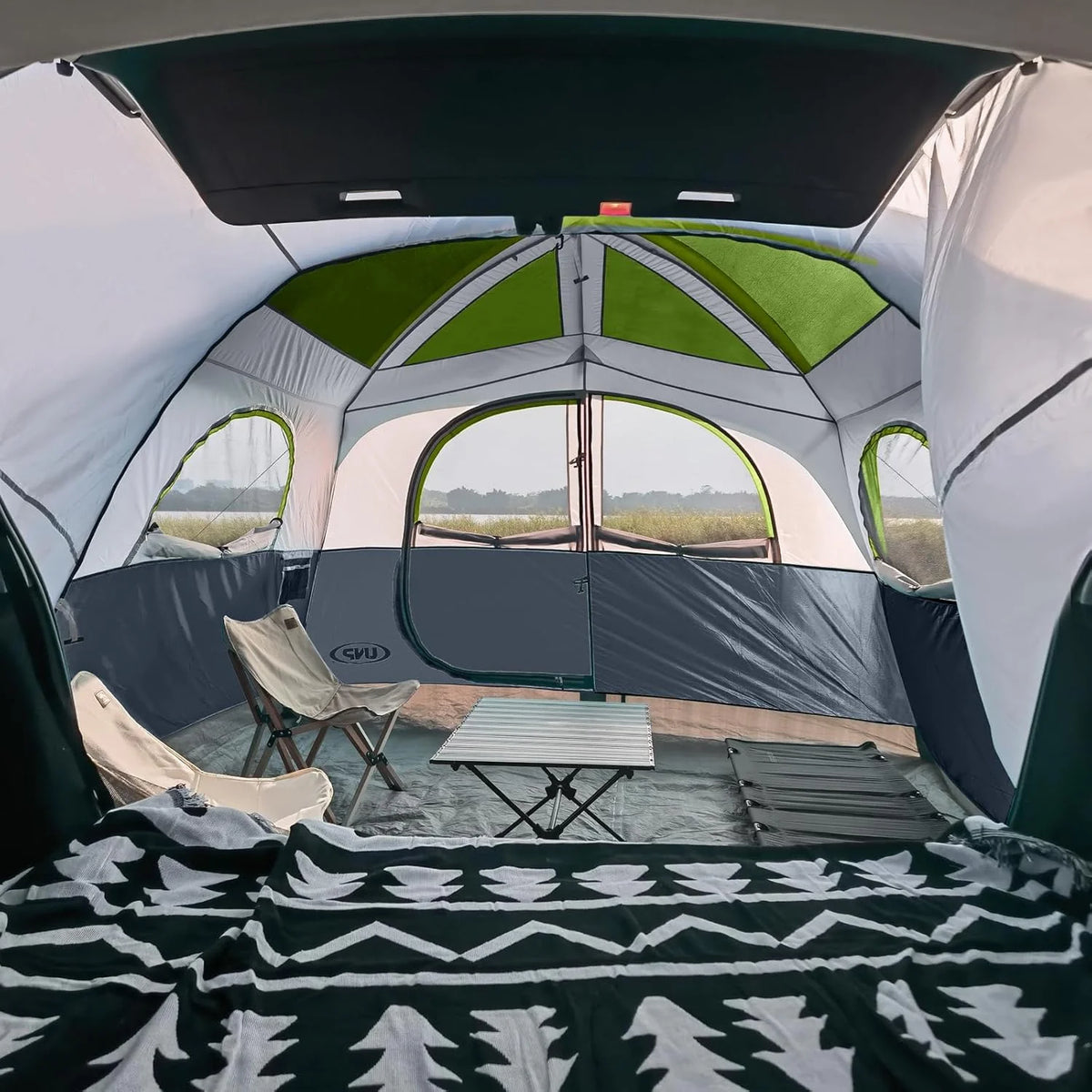 SUV Tent for Camping, 6-Person SUV Tailgate Tent - Easy Set Up with Rainfly, 10'x9'x78in(H)