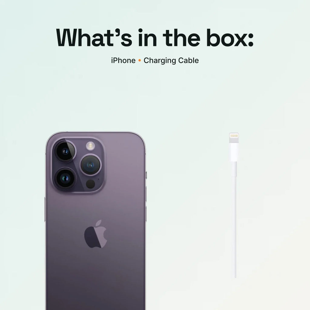What’s in the box: iPhone and charging cable
