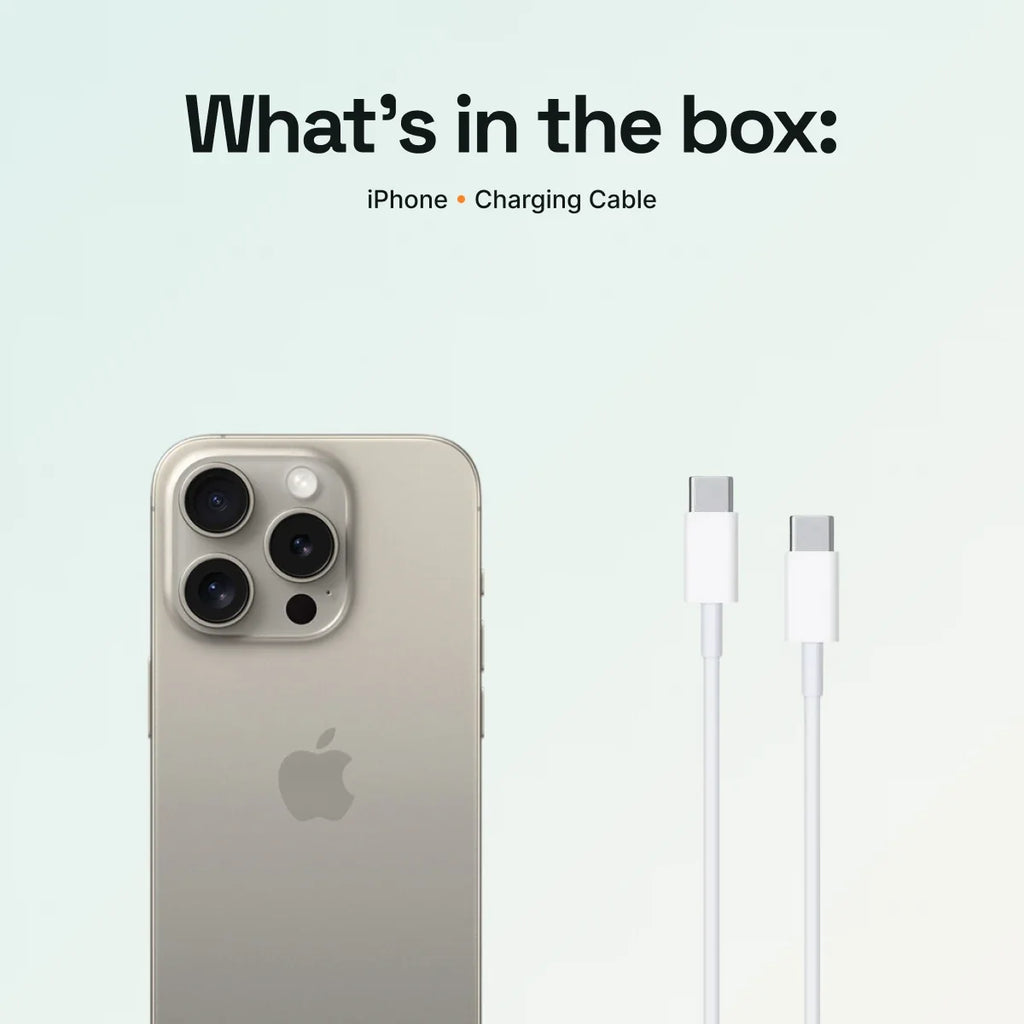 What’s in the box: iPhone and charging cable