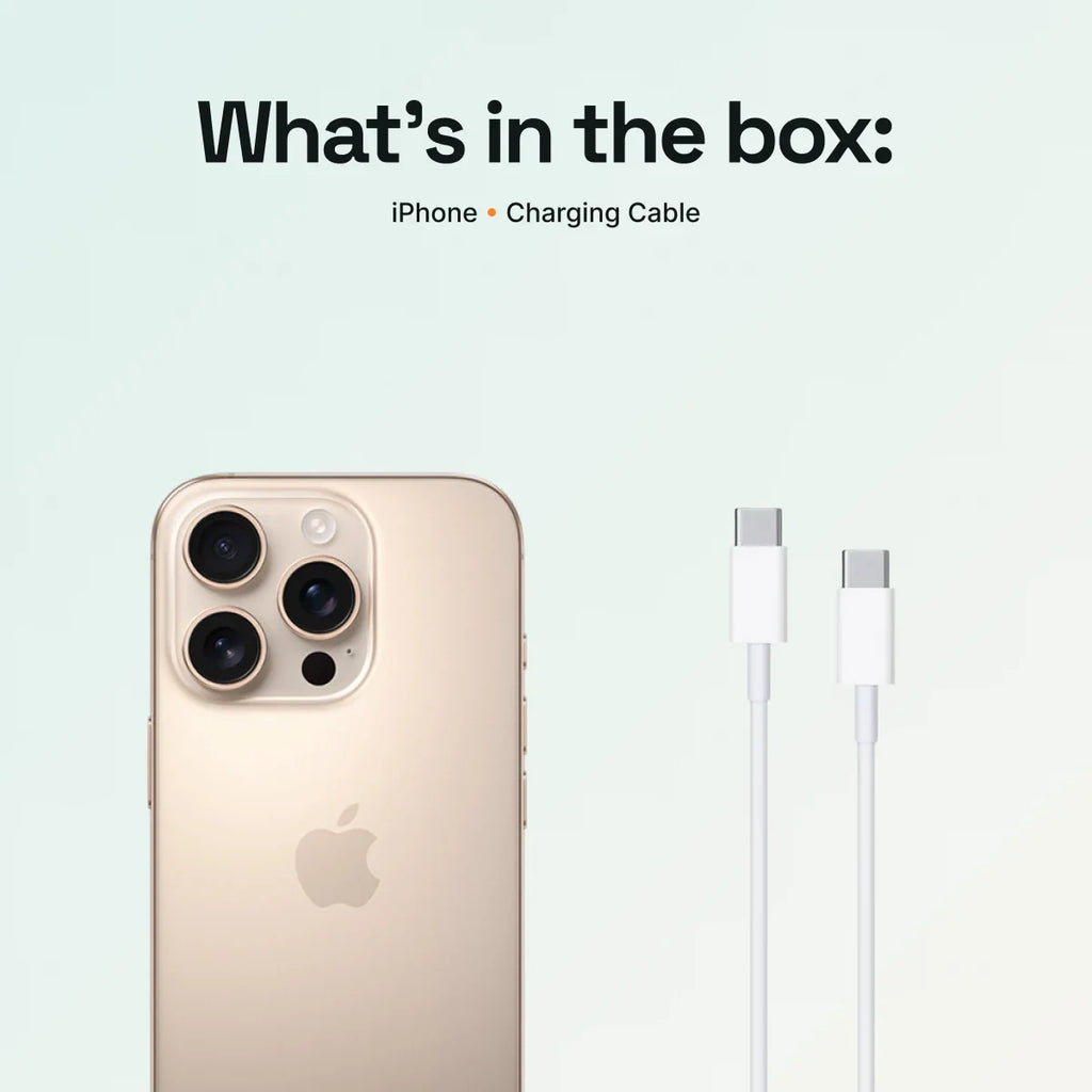 What’s in the box: iPhone and charging cable