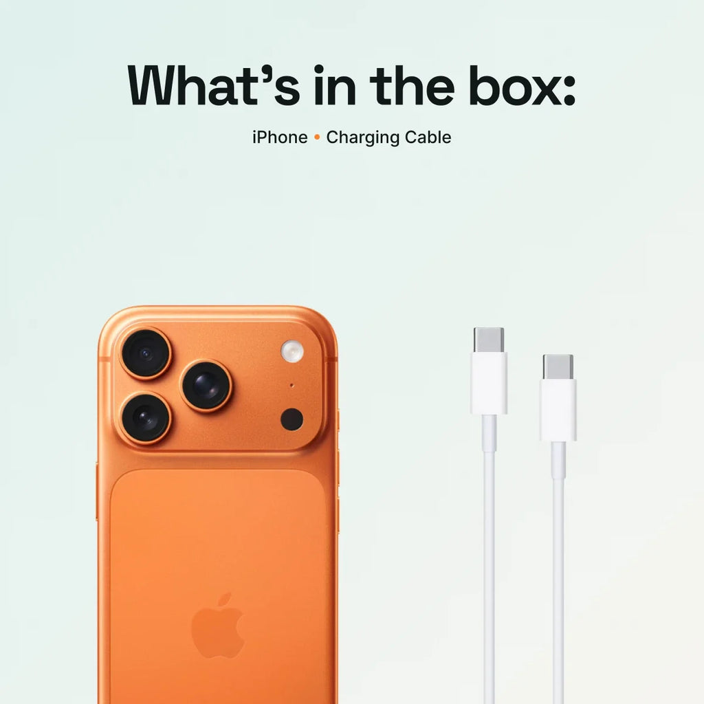 What’s in the box: iPhone and charging cable