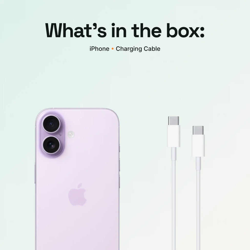 What’s in the box: iPhone and charging cable