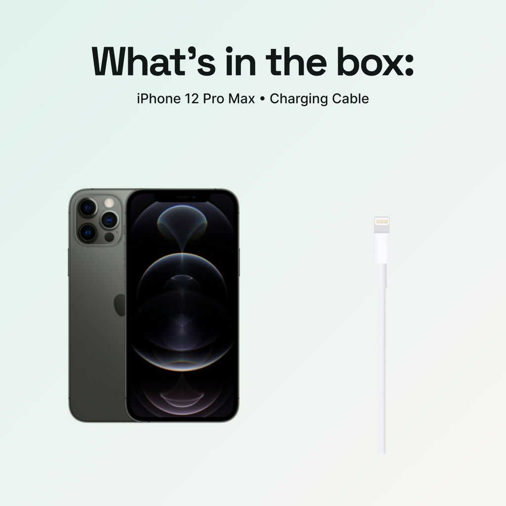 What’s in the box: iPhone 12 Pro Max; no phone charging cube